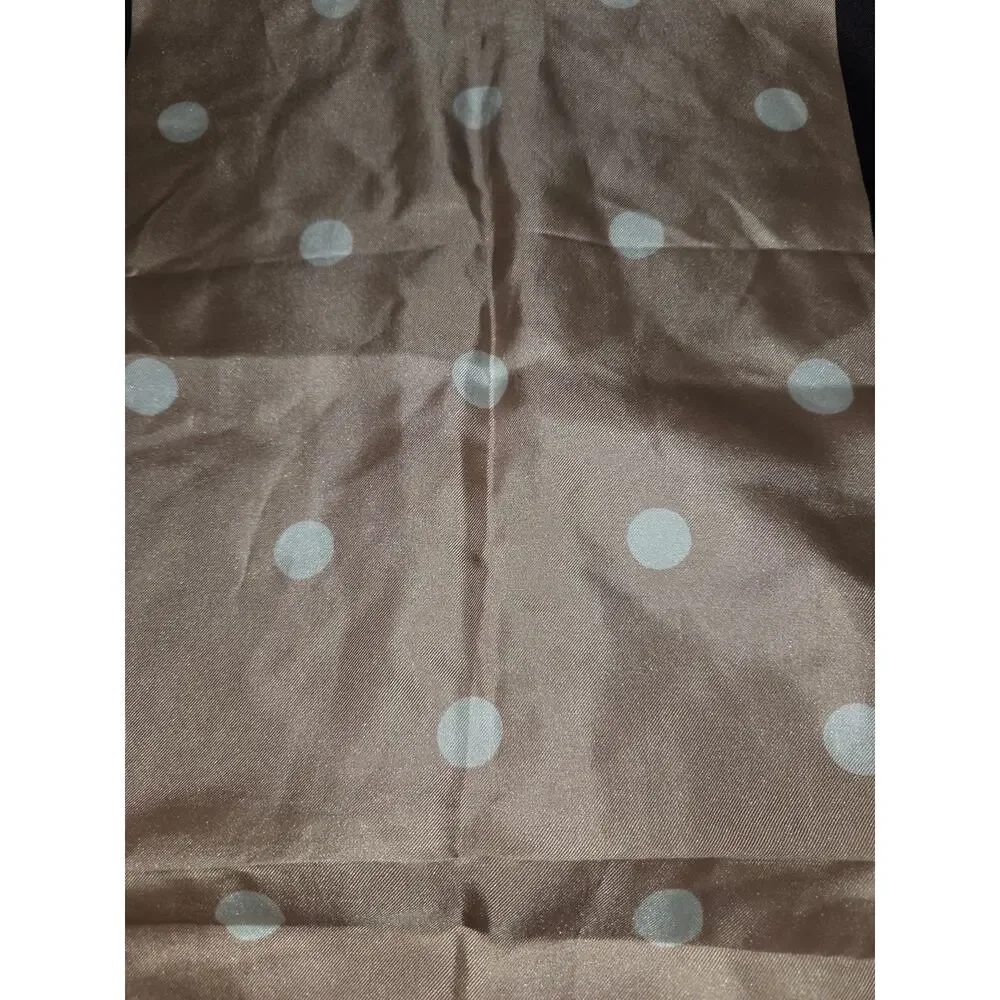 Vintage Anne Klein Silk Scarf Polka Dots 60's For Vera Company Rectangle